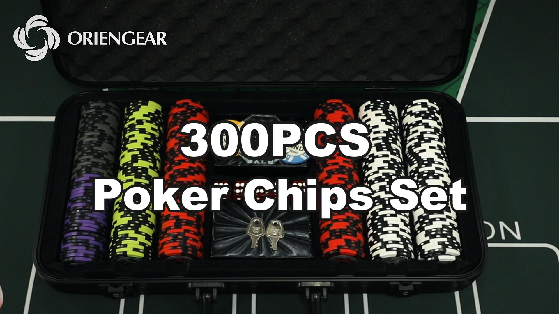 Amazon.com: ORIENGEAR Poker Chip Set, Includes 300PCS 14 Gram Clay